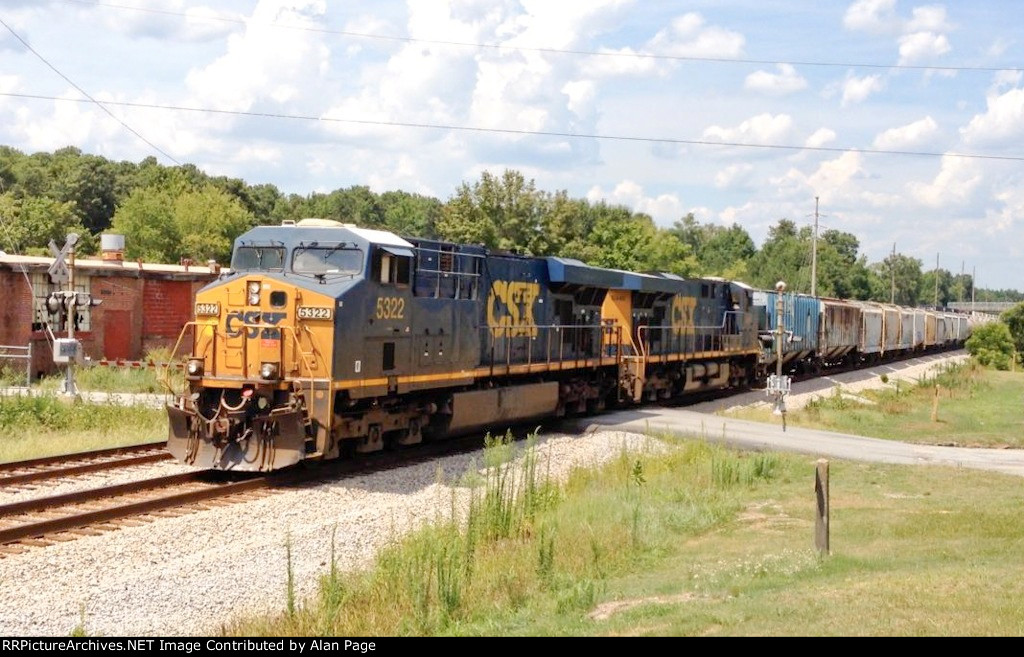 CSX 5322 and 5340 cross Sims St.
